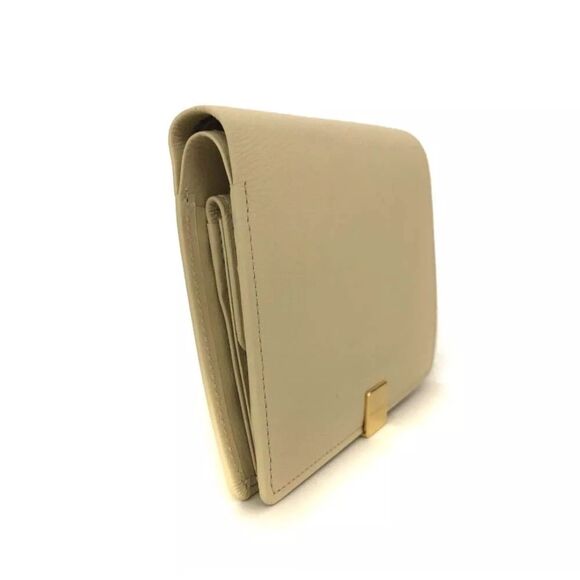 BURBERRY Leather Bifold Wallet Ivory - Picture 3 of 8